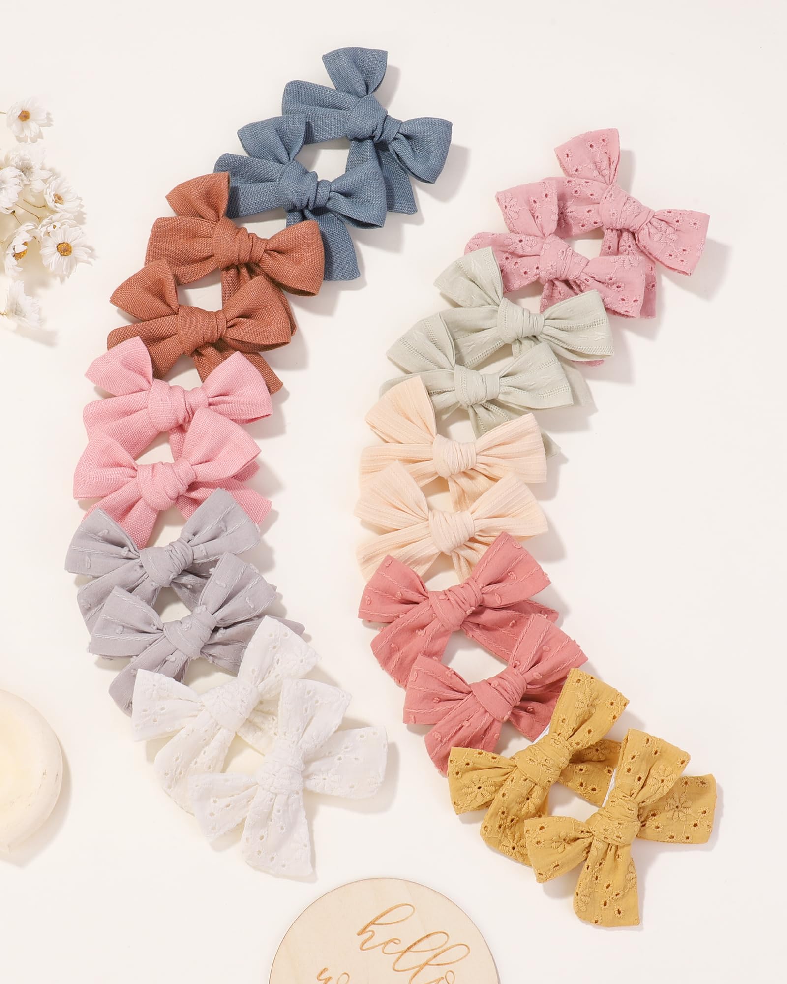 20pcs Baby Girl Hair Bows Clips Fully Lined Barrettes Hair Accessories for Little Girls Toddler Kids Teens