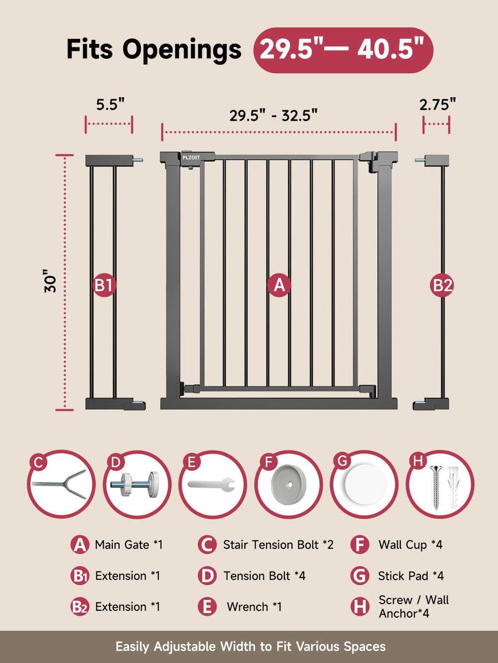 PLZOIT double-lock design adds toddler-safe security.
