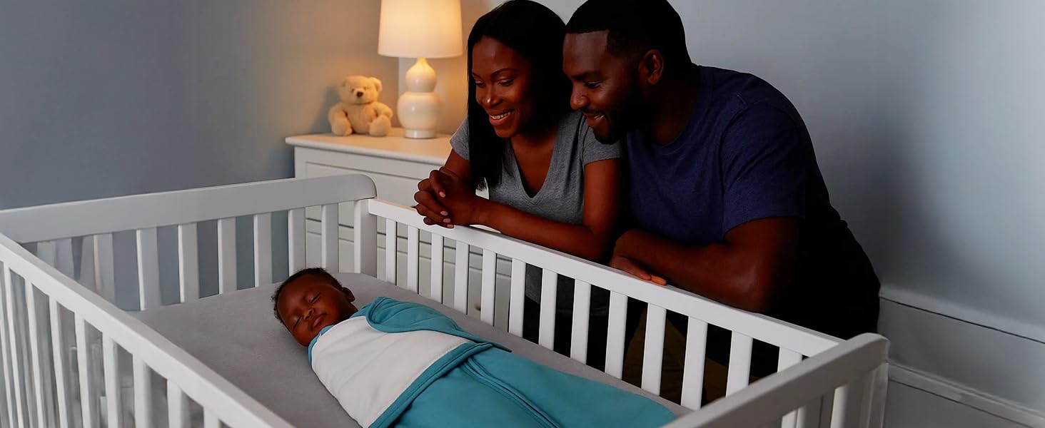 TOTBASIC Baby Swaddle Blanket 0-3 Months | 1.0 TOG, 3-Way Adjustable Sleep Sack, Apple Blossom