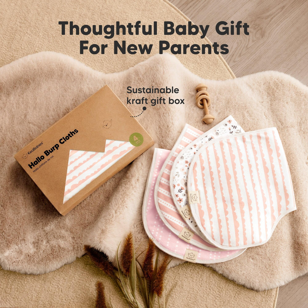 KeaBabies burp cloths are machine washable and dryer-safe.