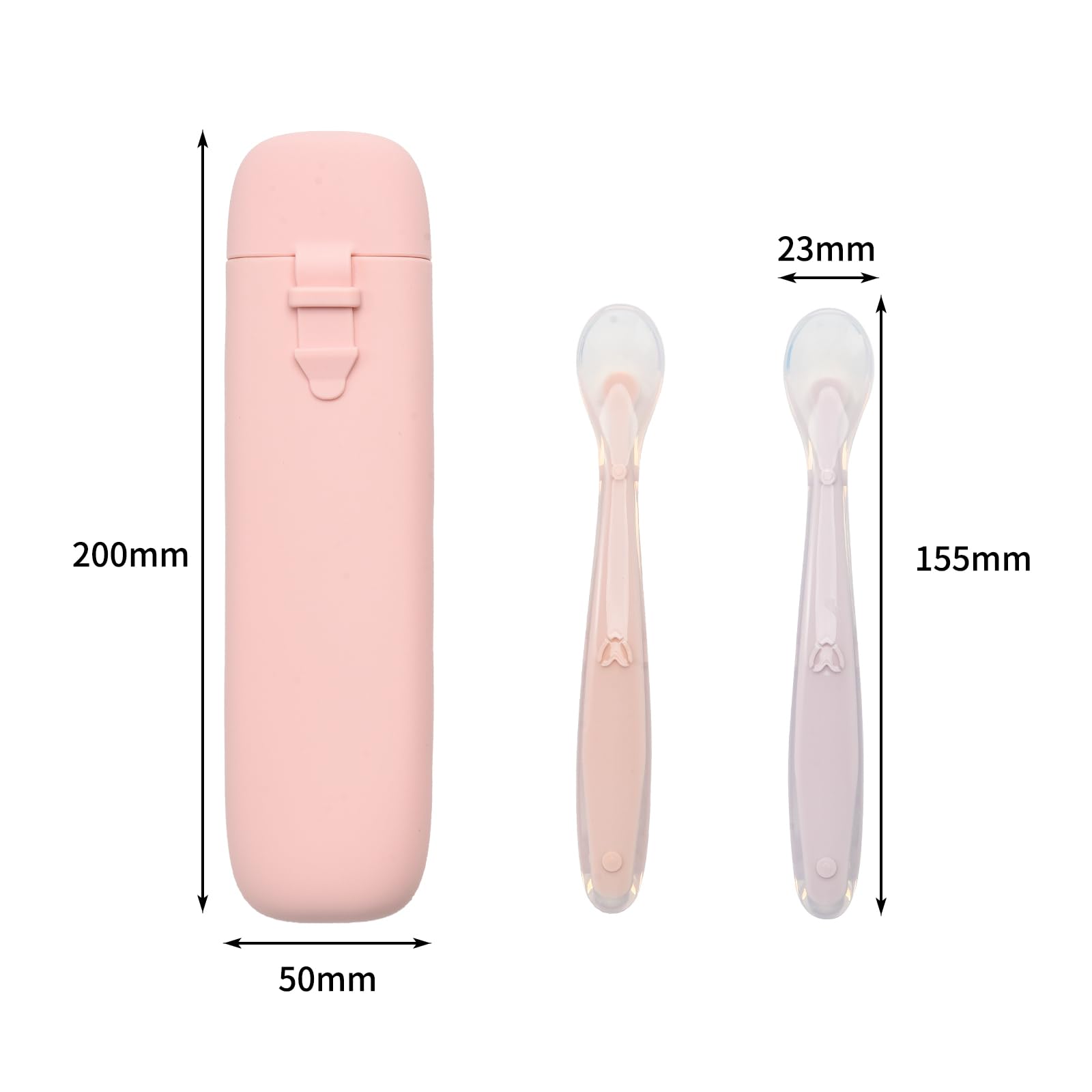 Imagination Junction storage box with pink spoons, ideal for travel and organization