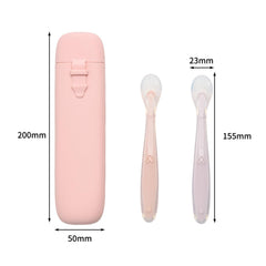 Imagination Junction storage box with pink spoons, ideal for travel and organization