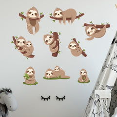 iMagitek educational sloth wall decal with vibrant colors sparks imagination