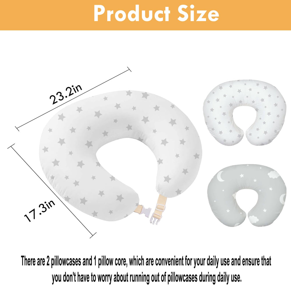 Imlemao nursing pillow machine washable cover for simple cleaning.
