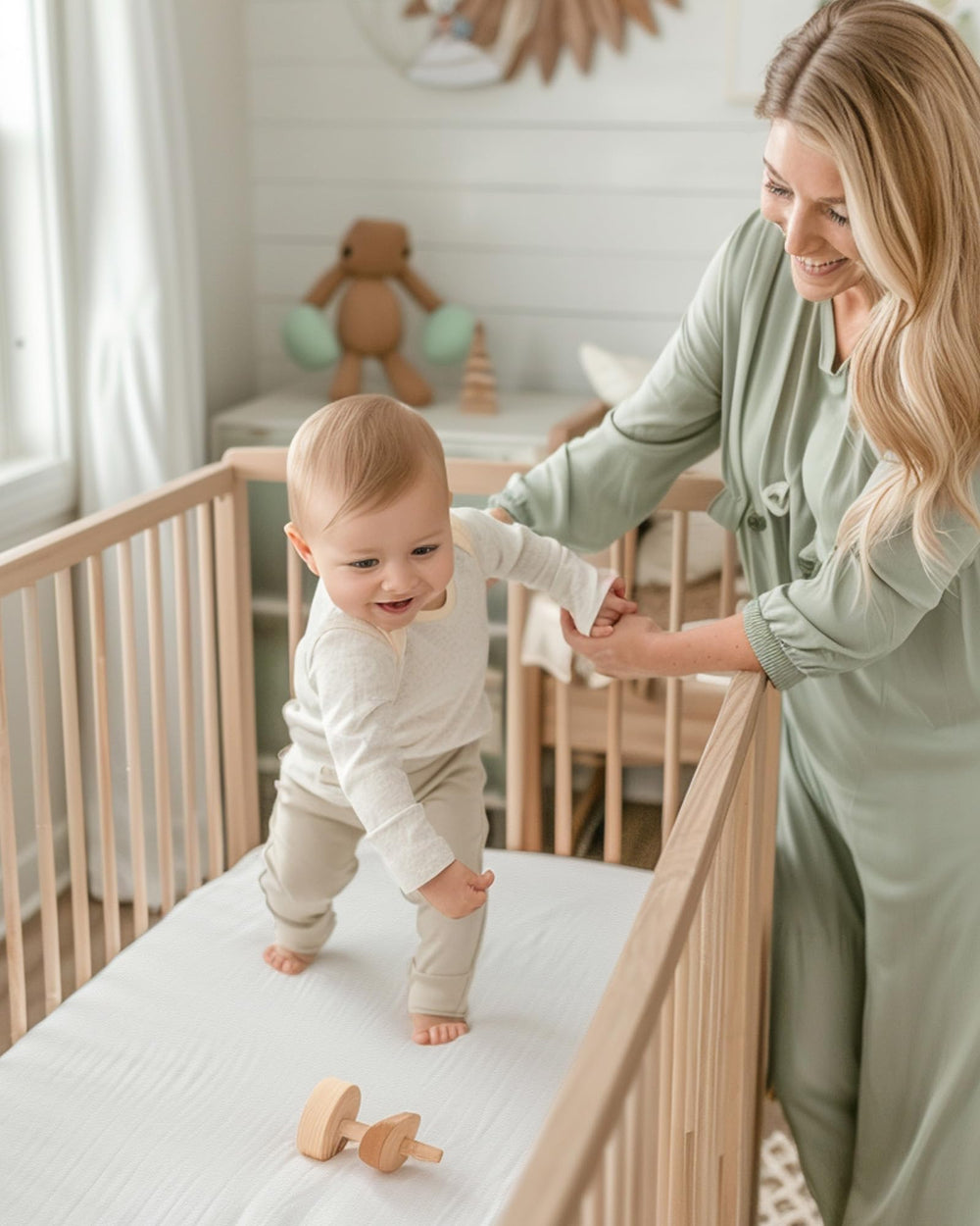 iMMDOKIN high-density foam core provides stable support for baby play and naps.