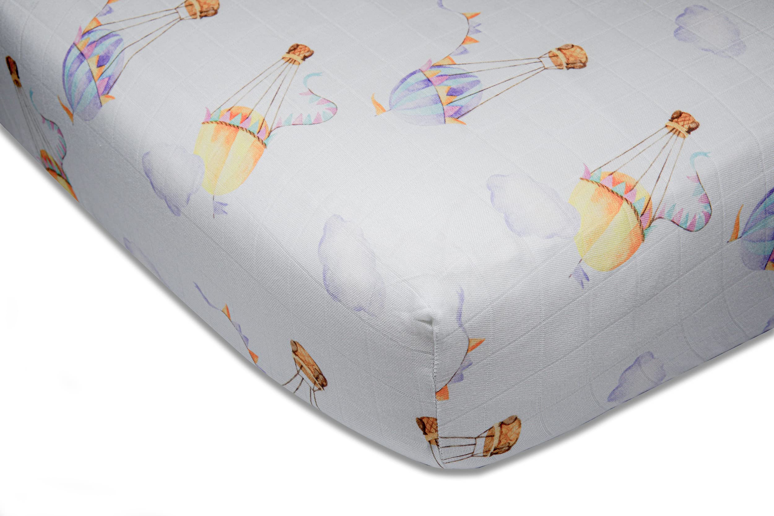 immispace hot air balloon crib sheet showing playful design for newborn comfort