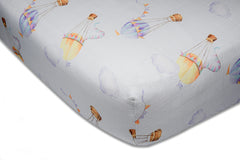 immispace hot air balloon crib sheet showing playful design for newborn comfort