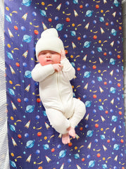 immispace Rocket crib sheet organic cotton rayon blend for breathable comfort