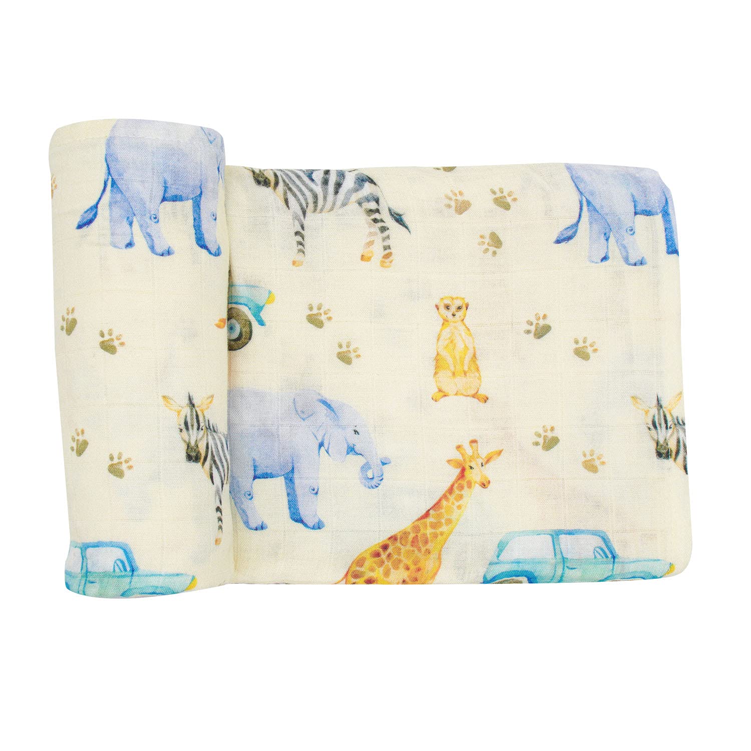 immispace ultra-soft swaddle blanket with safari print for cozy newborn sleep