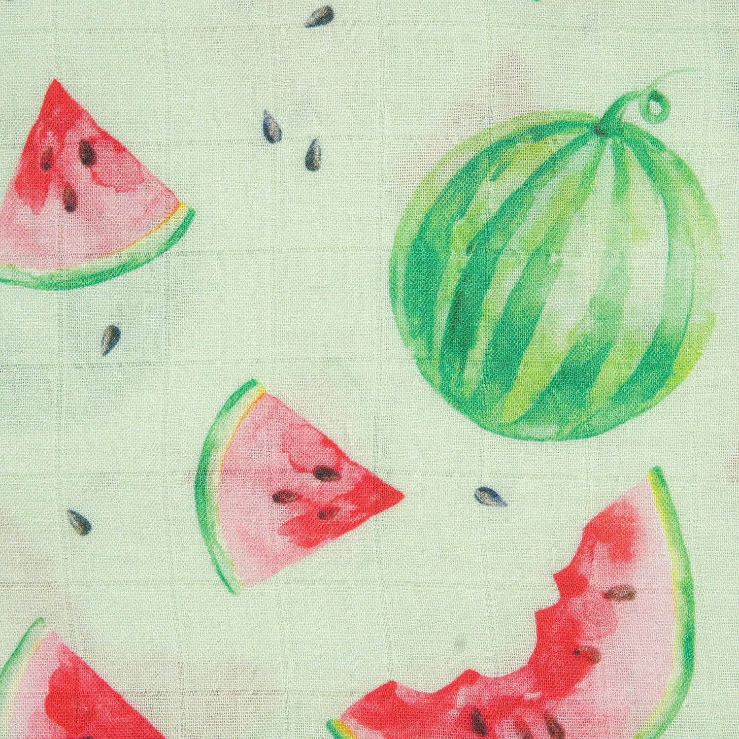 Immispace Watermelon baby wrapped swaddle showing cozy snug fit