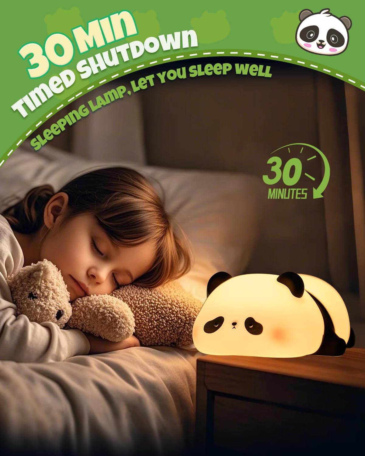 IMMORROSA 3-level dimmable night light suitable for bedtime routines