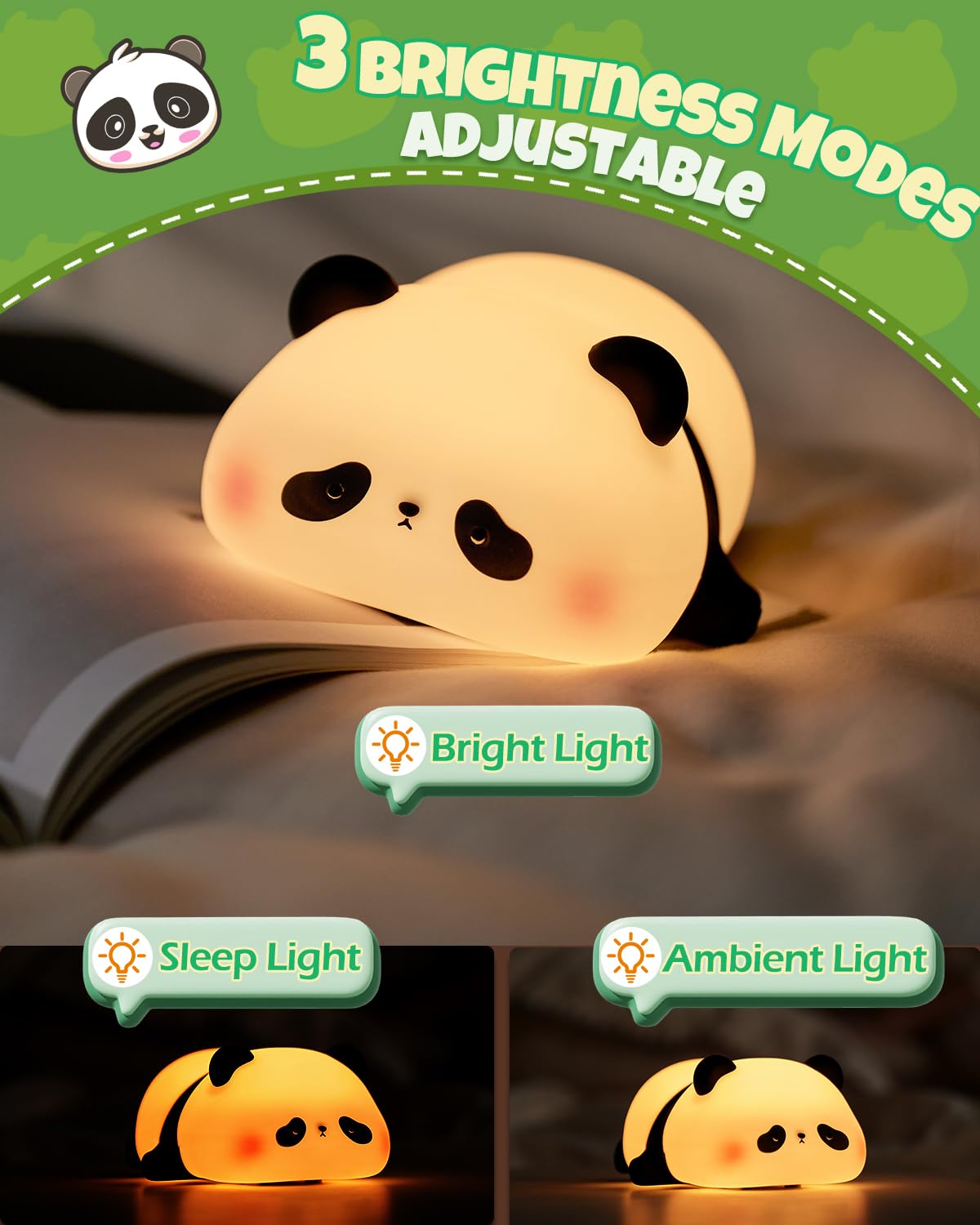 IMMORROSA food-grade silicone night light soft sensory touch