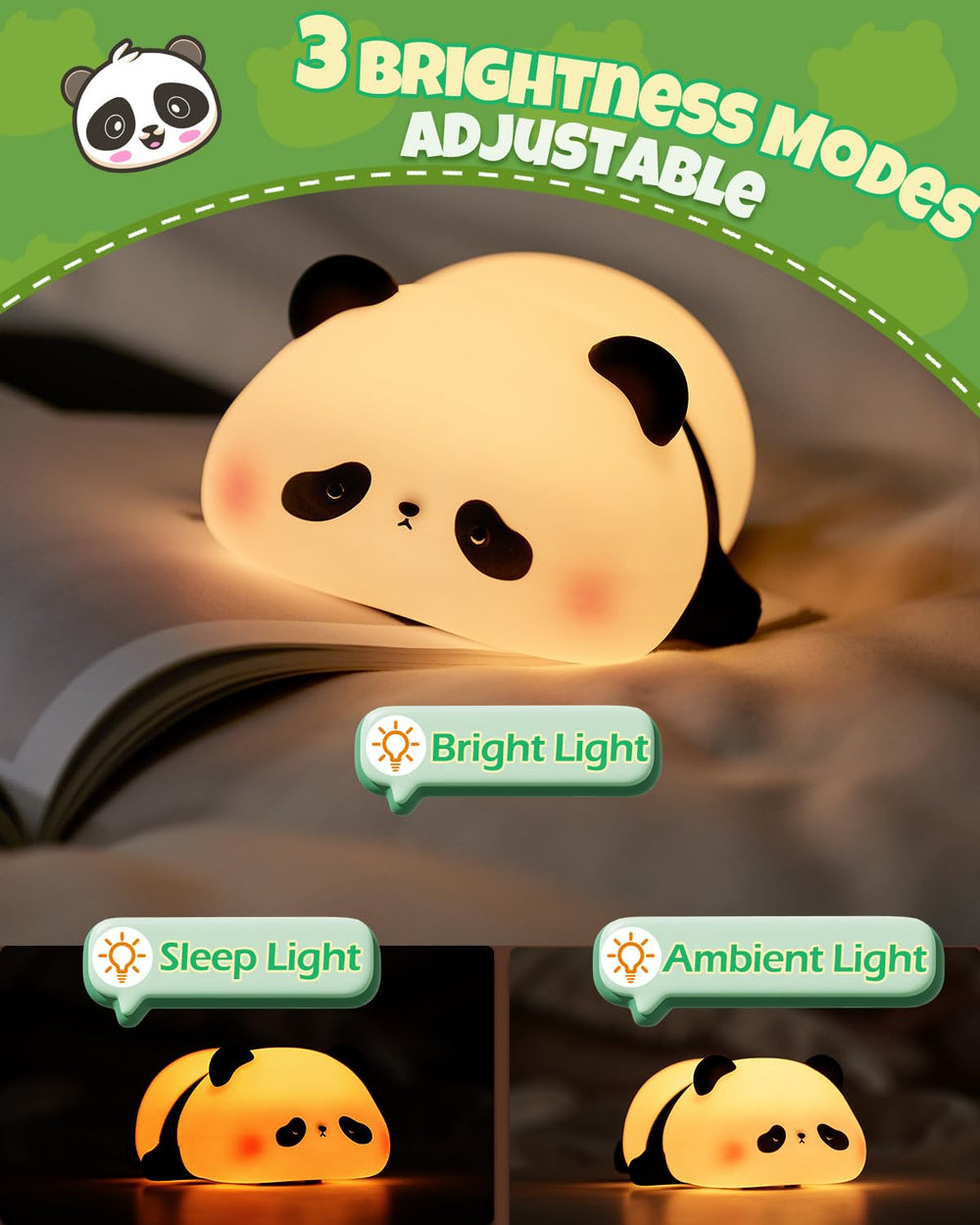 IMMORROSA food-grade silicone night light soft sensory touch