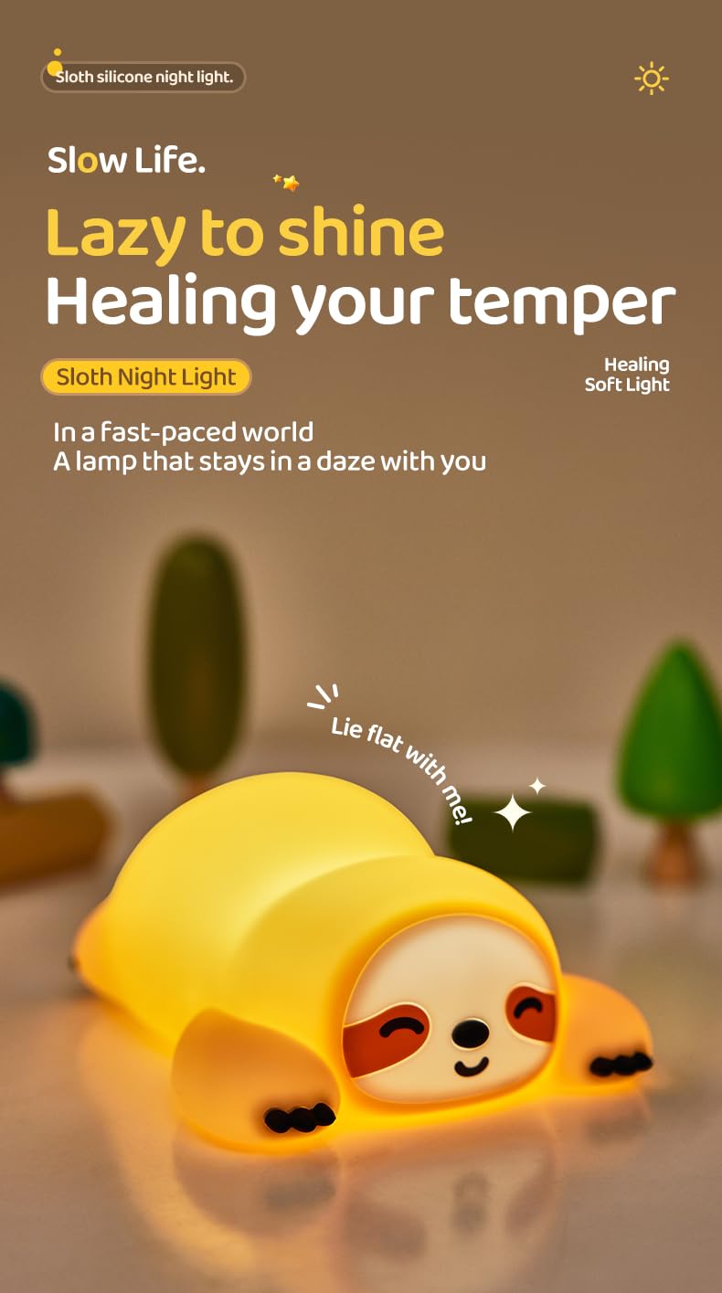 IMMORROSA night light showing three brightness levels for late-night use