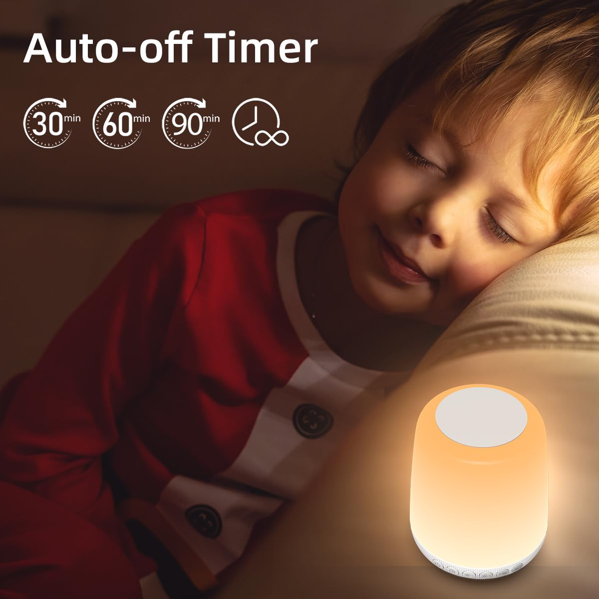 Auto-off timer modes help save energy and align with sleep routines