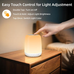 Imosleep night light buttons control brightness and color effects