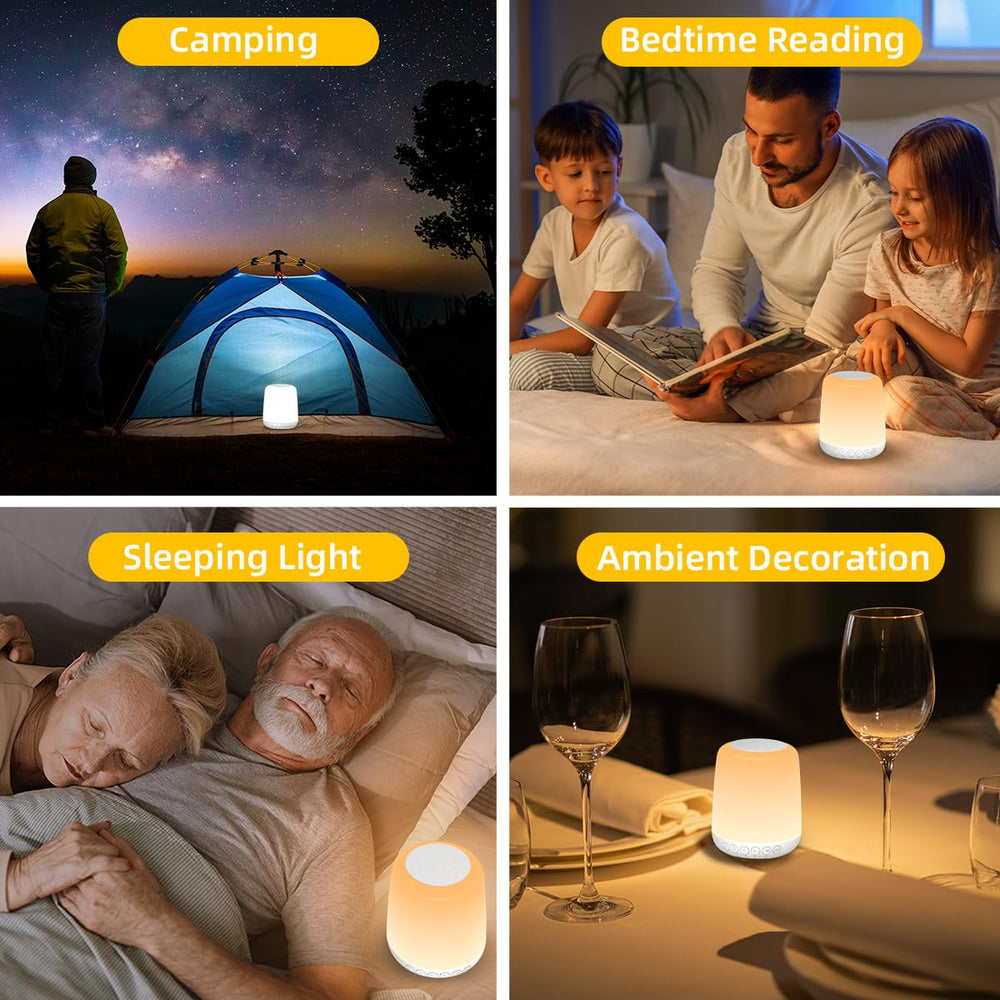 Box contents include night light, USB cable, user manual, and warranty