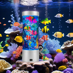 Impcenst Bubble Fish Lamp in living room adds vibrant mood lighting and ambiance