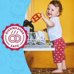 Anti-roll design keeps bottles steady during feeding, reducing spills.