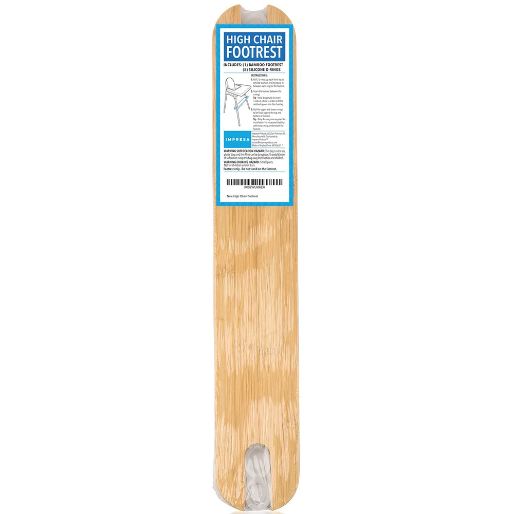 IMPRESA Bamboo Foot Rest compatible with IKEA Antilop and other high chairs.