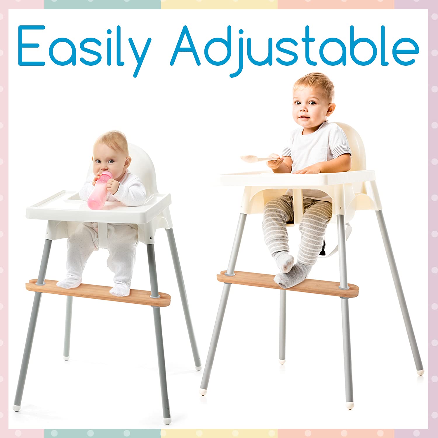 IMPRESA Bamboo Foot Rest dimensions 19.6 by 3.26 inches fit a range of chairs.