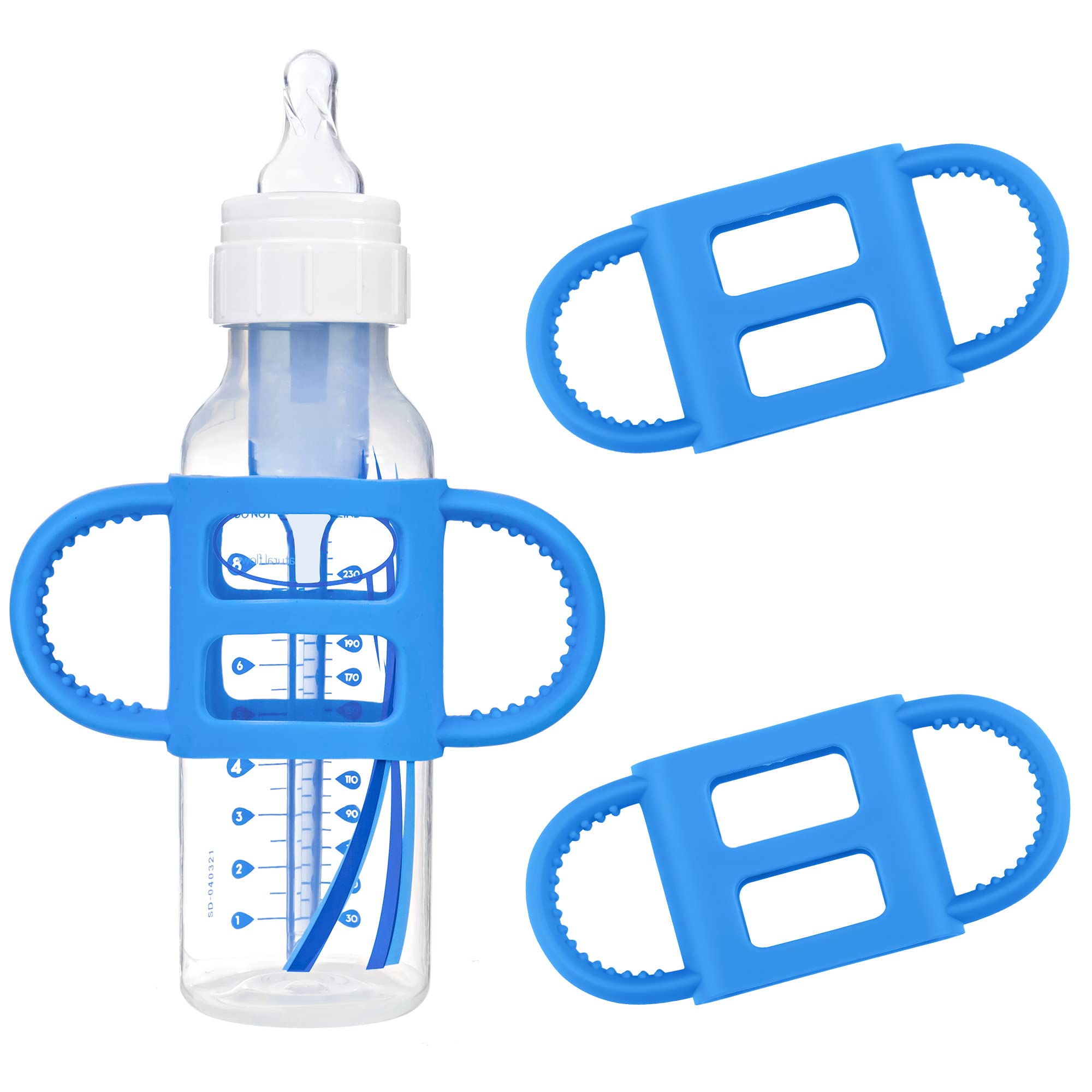 IMPRESA bottle handles en silicone BPA-free suave para un agarre cómodo en biberones Dr Brown.