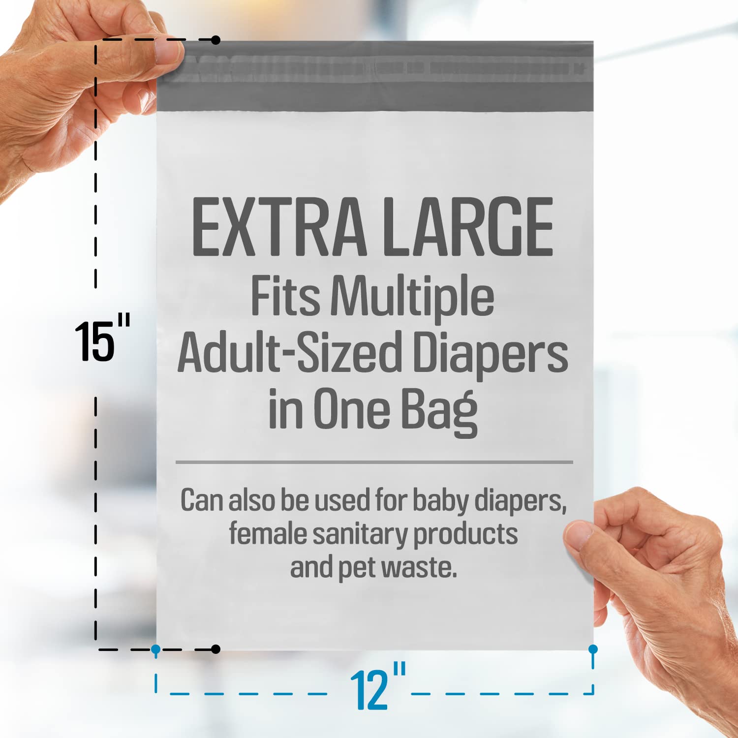 Home use with IMPRESA bags keeps bathrooms clean and private.