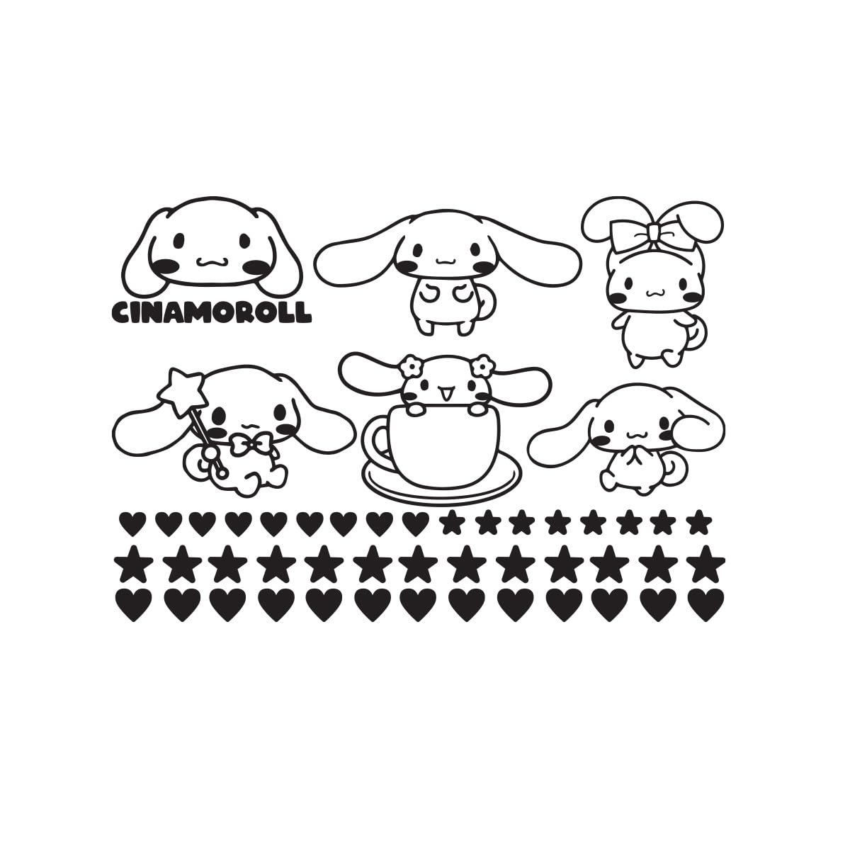 Imprinted Designs Cinamoroll kids-room decal for a cheerful space that cleans easily