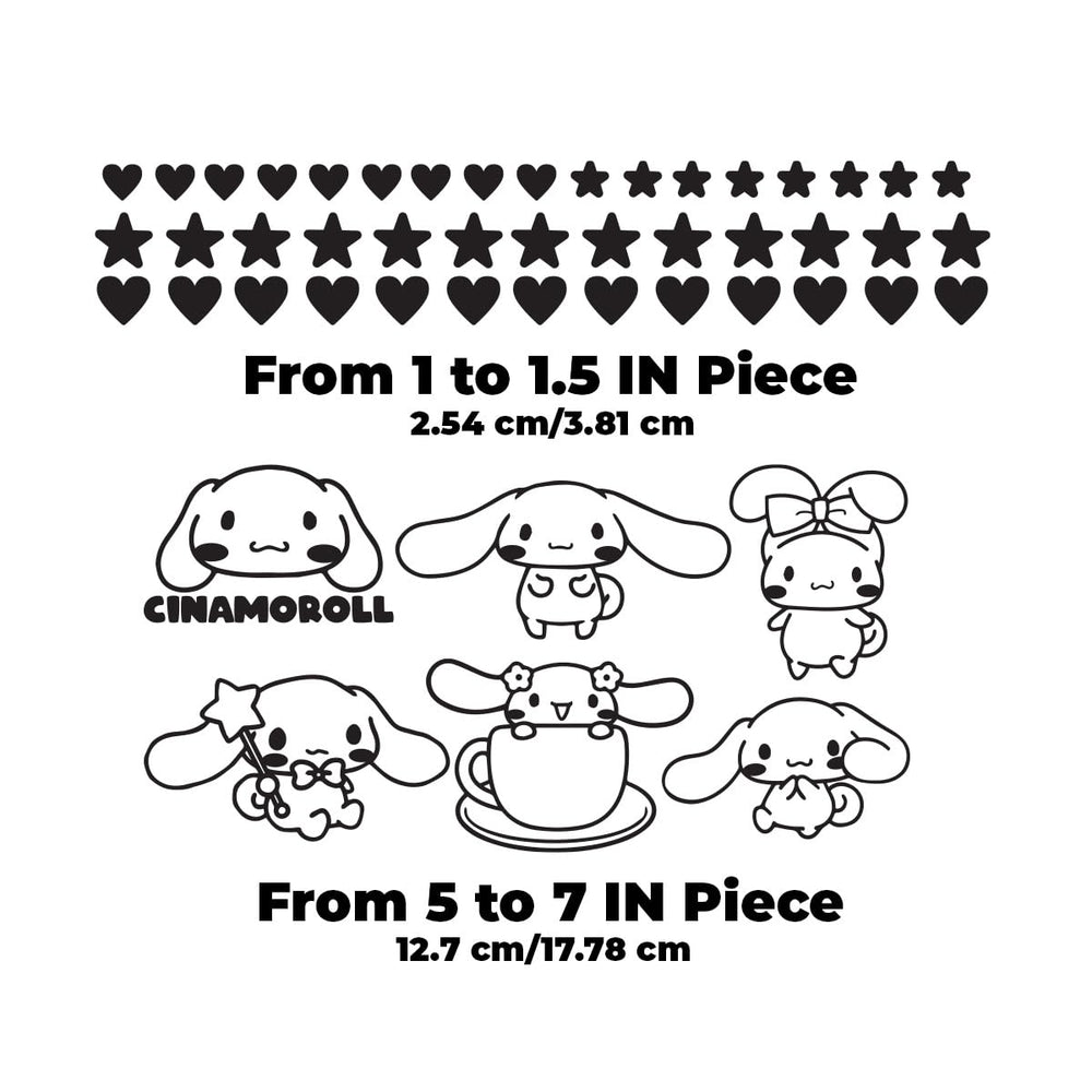 Imprinted Designs Cinamoroll nursery decal suited for cribs, doors, and mirrors