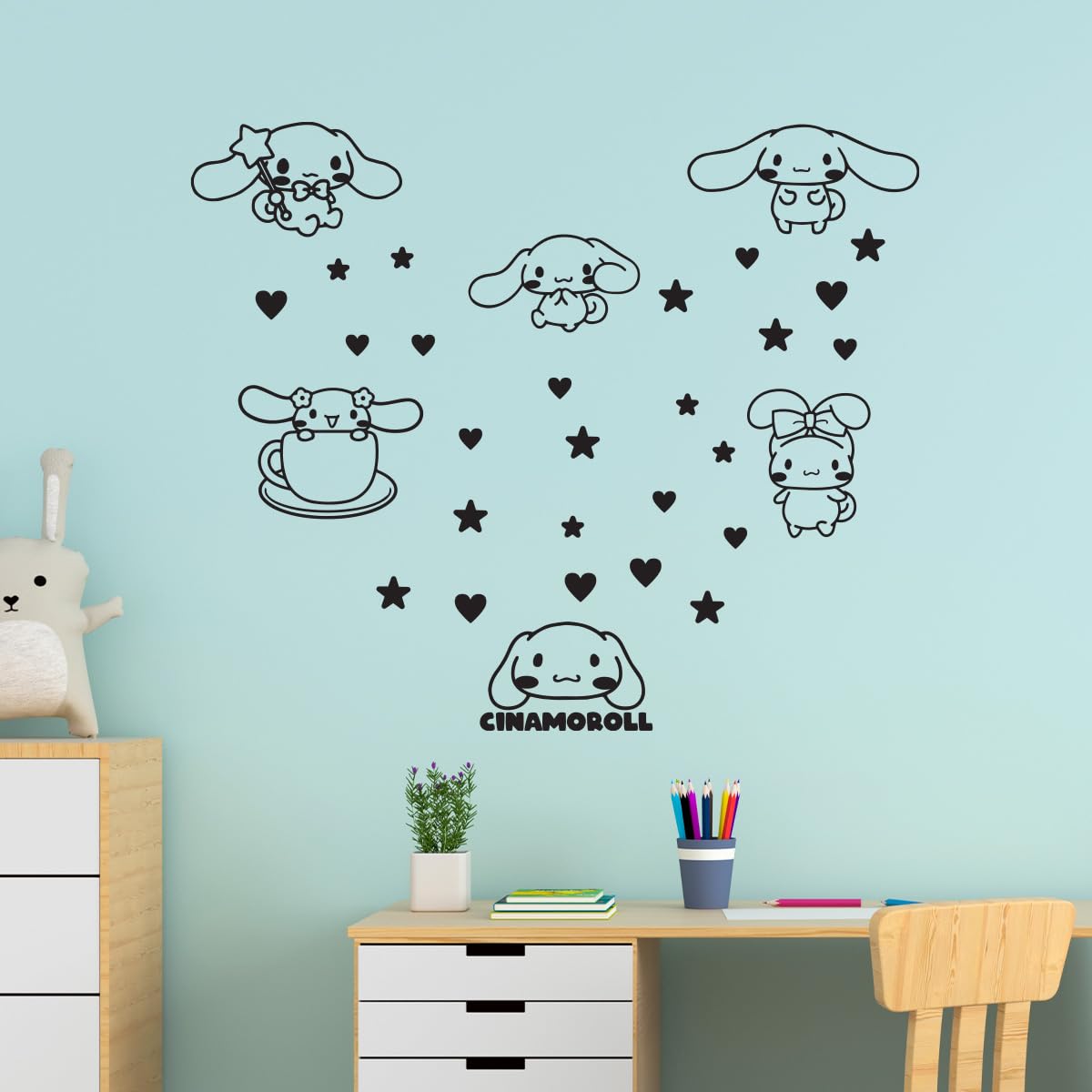 Imprinted Designs Cinamoroll playroom decal perfect for windows or walls