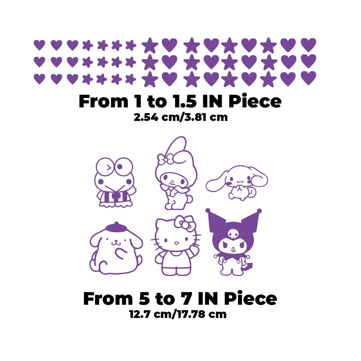 IMPRINTED DESIGNS Sanrio Pack bedroom decal 7x5, quick room upgrade