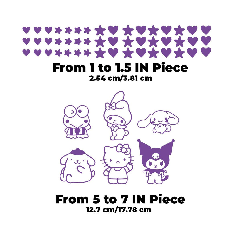 IMPRINTED DESIGNS Sanrio Pack bedroom decal 7x5, quick room upgrade