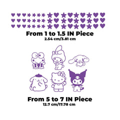 IMPRINTED DESIGNS Sanrio Pack bedroom decal 7x5, quick room upgrade