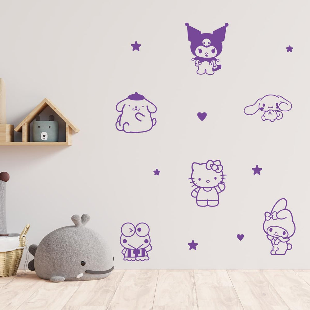 IMPRINTED DESIGNS Sanrio Pack nursery decal 7x5, creates friendly vibes