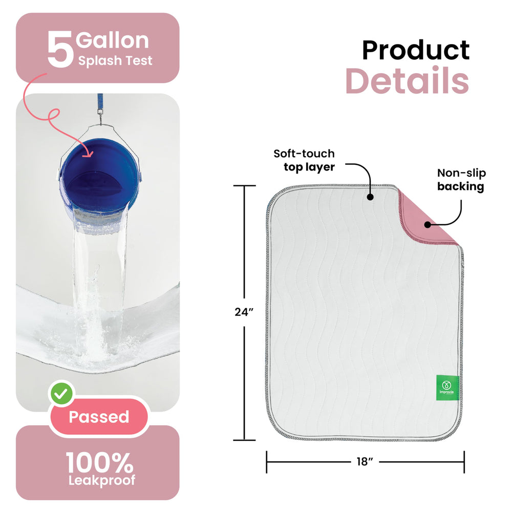 IMPROVIA bed pad protects beds and furniture in home.