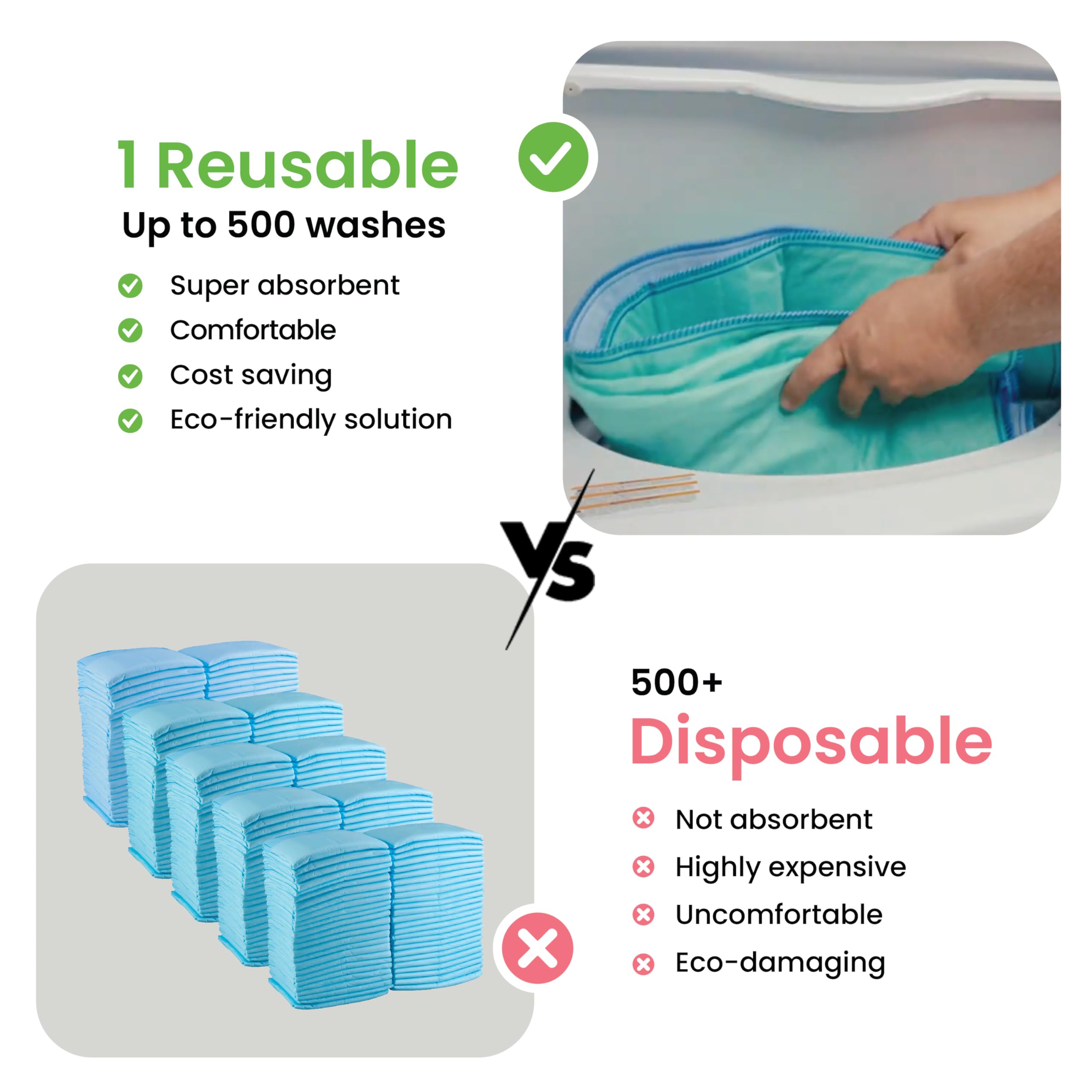 IMPROVIA multi-use underpad protects beds, couches, and pet areas.
