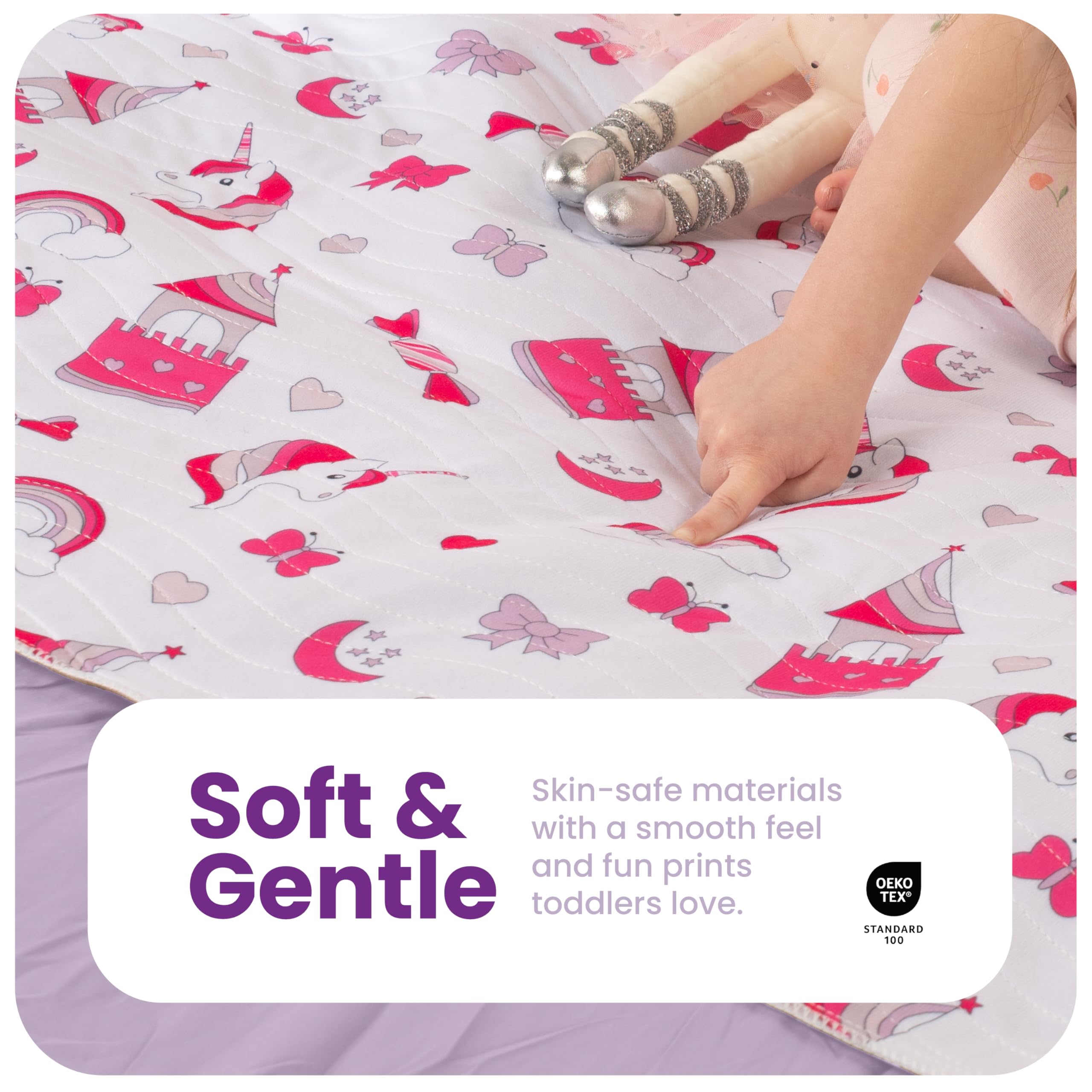 IMPROVIA soft quilted top layer image emphasizes skin-friendly comfort