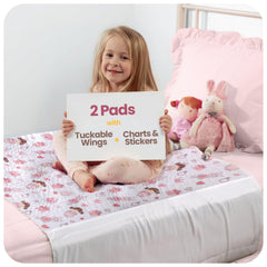 IMPROVIA Toddler Pad with doll design offers comforting bedtime protection for kids