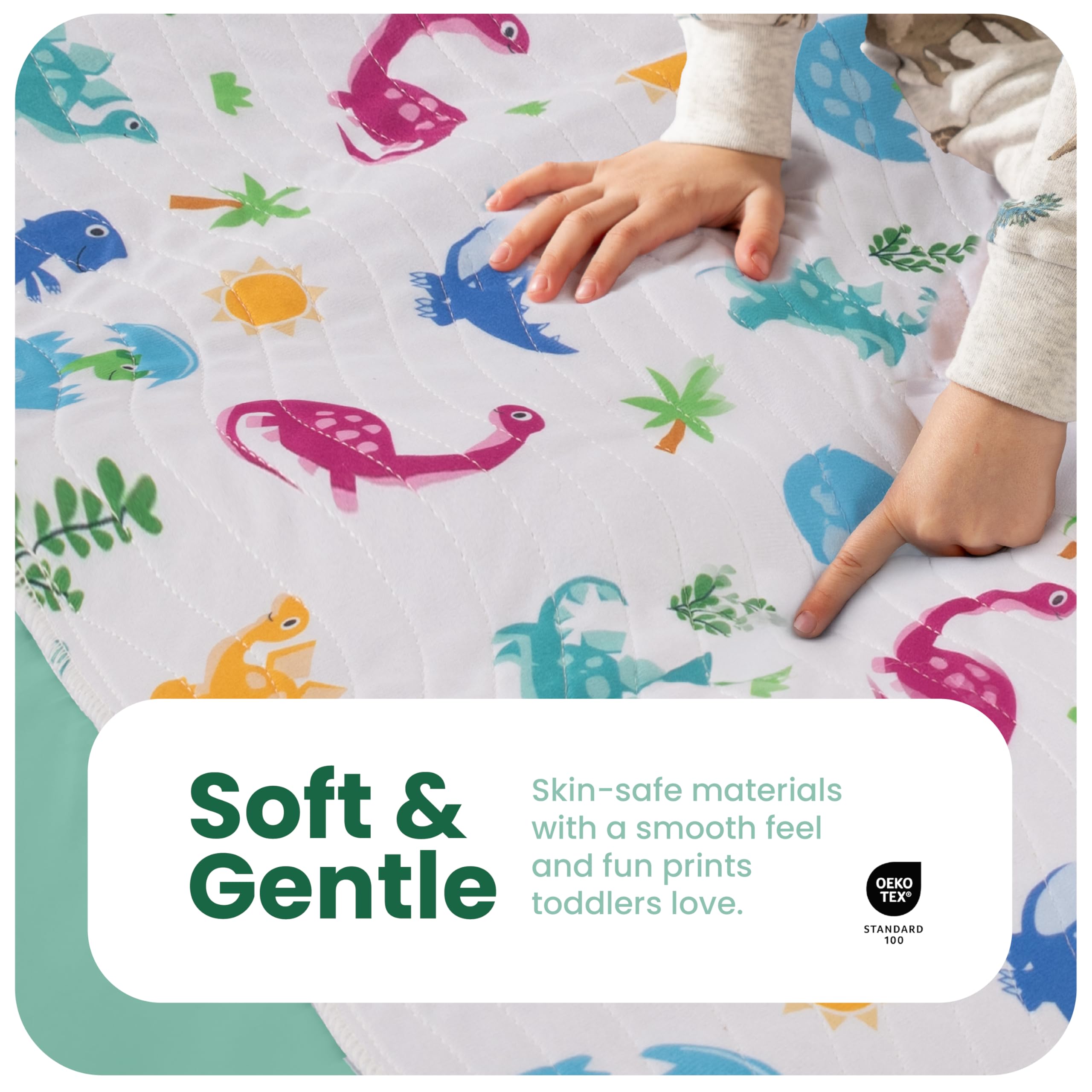 IMPROVIA Toddler Pad is machine washable for repeated use.