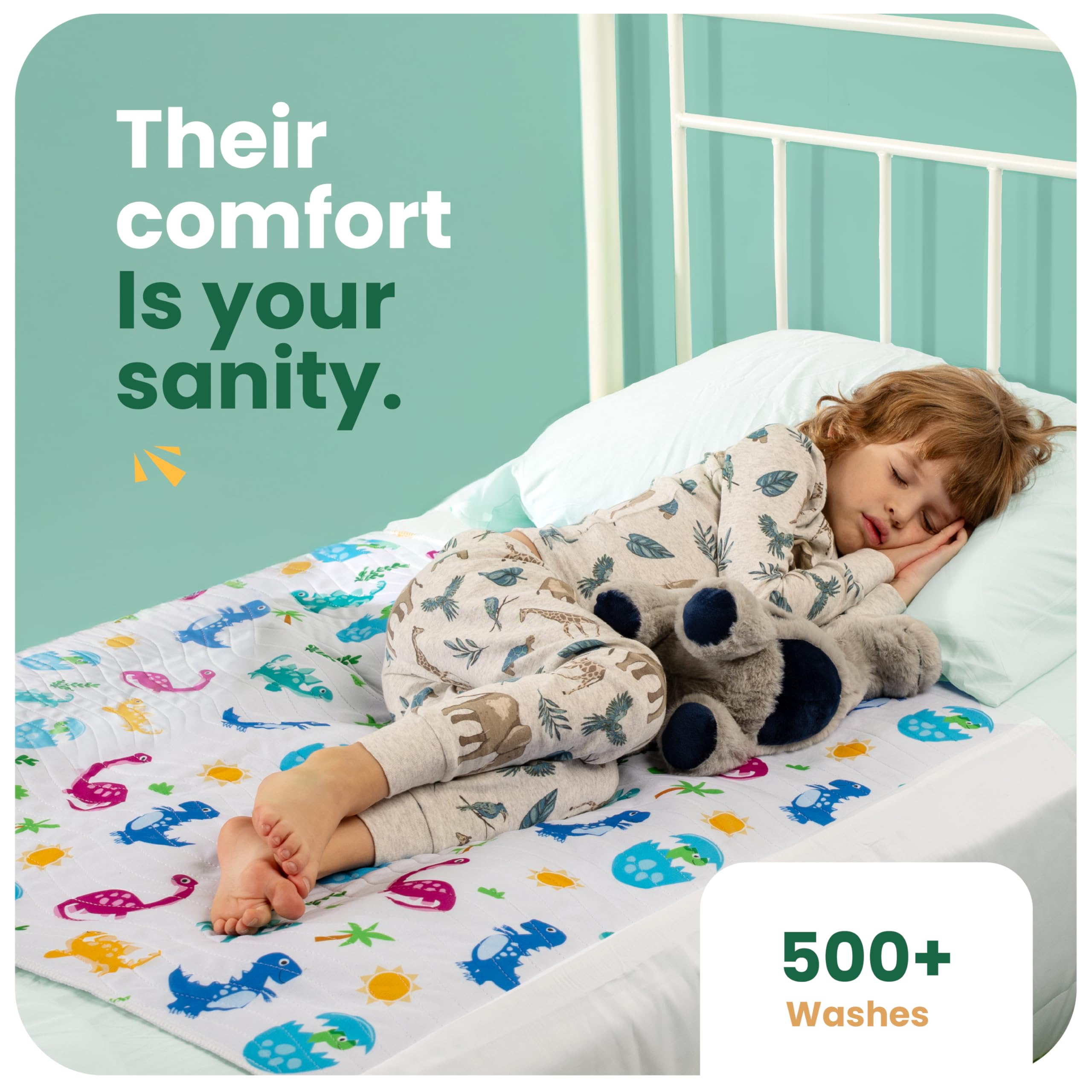 IMPROVIA pad non-slip backing stays in place on twin beds.