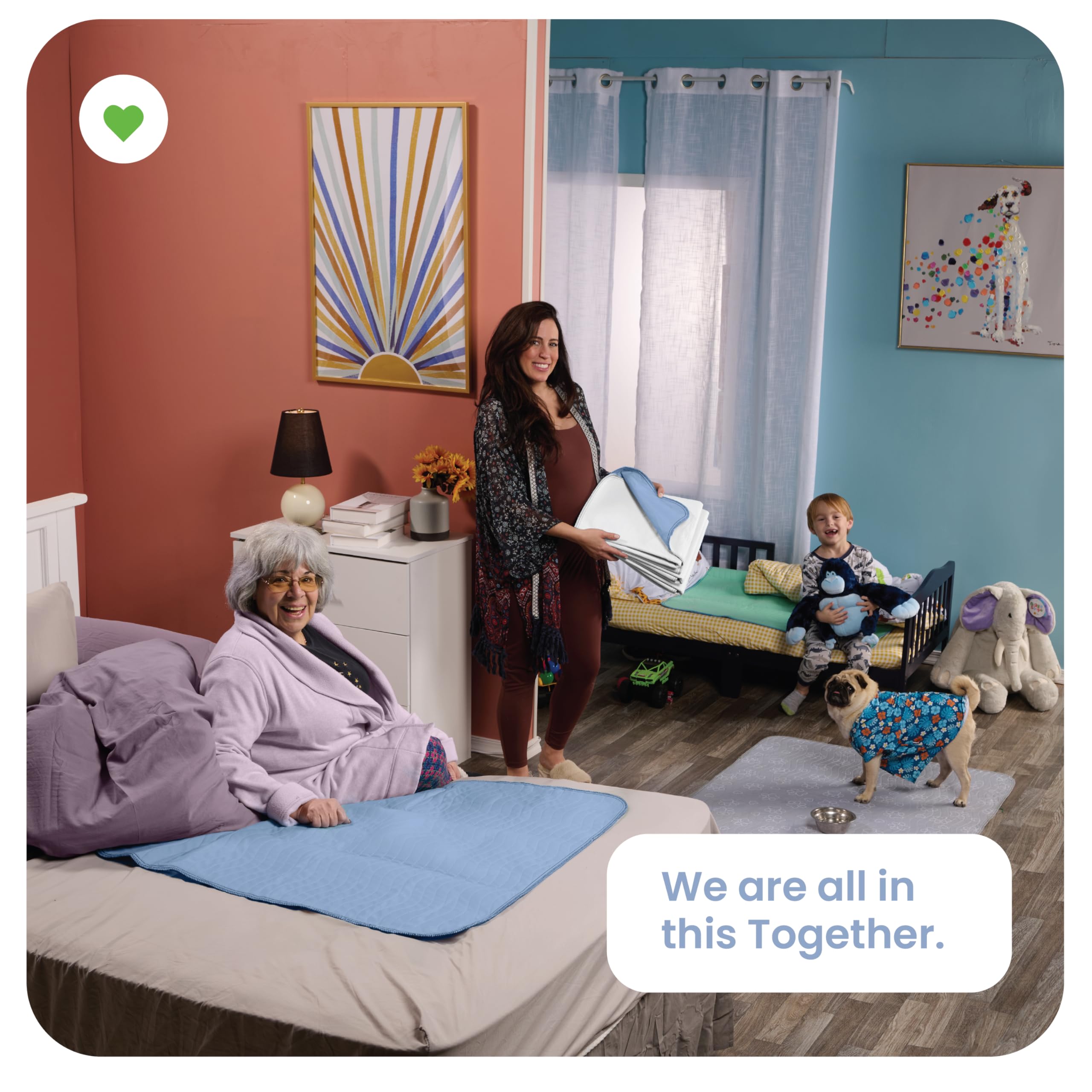 IMPROVIA underpad pet-friendly use for homes with pets.
