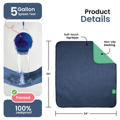 IMPROVIA underpad demonstrates waterproof protection for floors and surfaces.