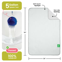 IMPROVIA underpad with waterproof bottom protecting floors during spills.