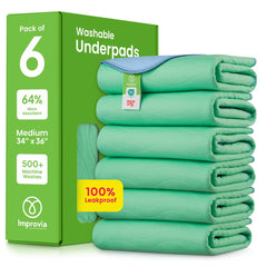 IMPROVIA Washable Underpad front view, 34x36 inches, ideal for bed protection