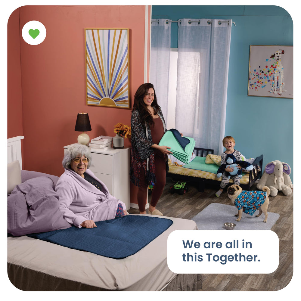 IMPROVIA underpad helps keep beds and floors drier during daily activities.