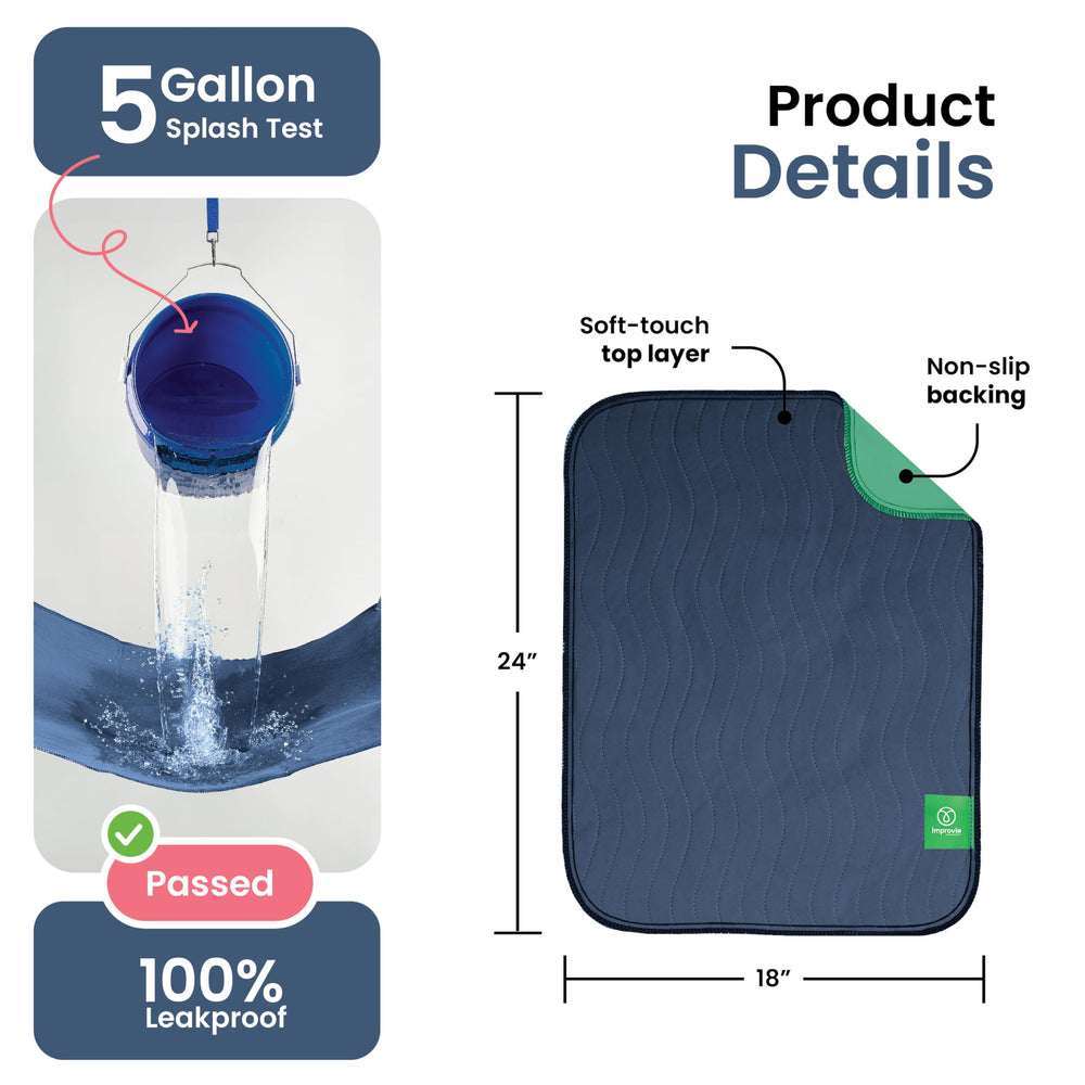 IMPROVIA waterproof backing keeps floors dry during everyday use.