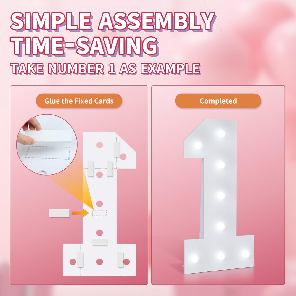 Imprsv marquee numbers wall-mount frame 9, sleek wall display for birthdays