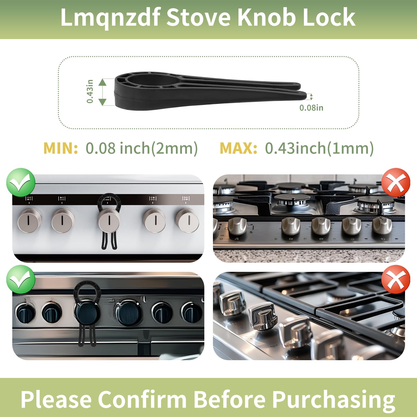 Kids and pets stay away from knobs during cooking with Imqnzdf locks in use.