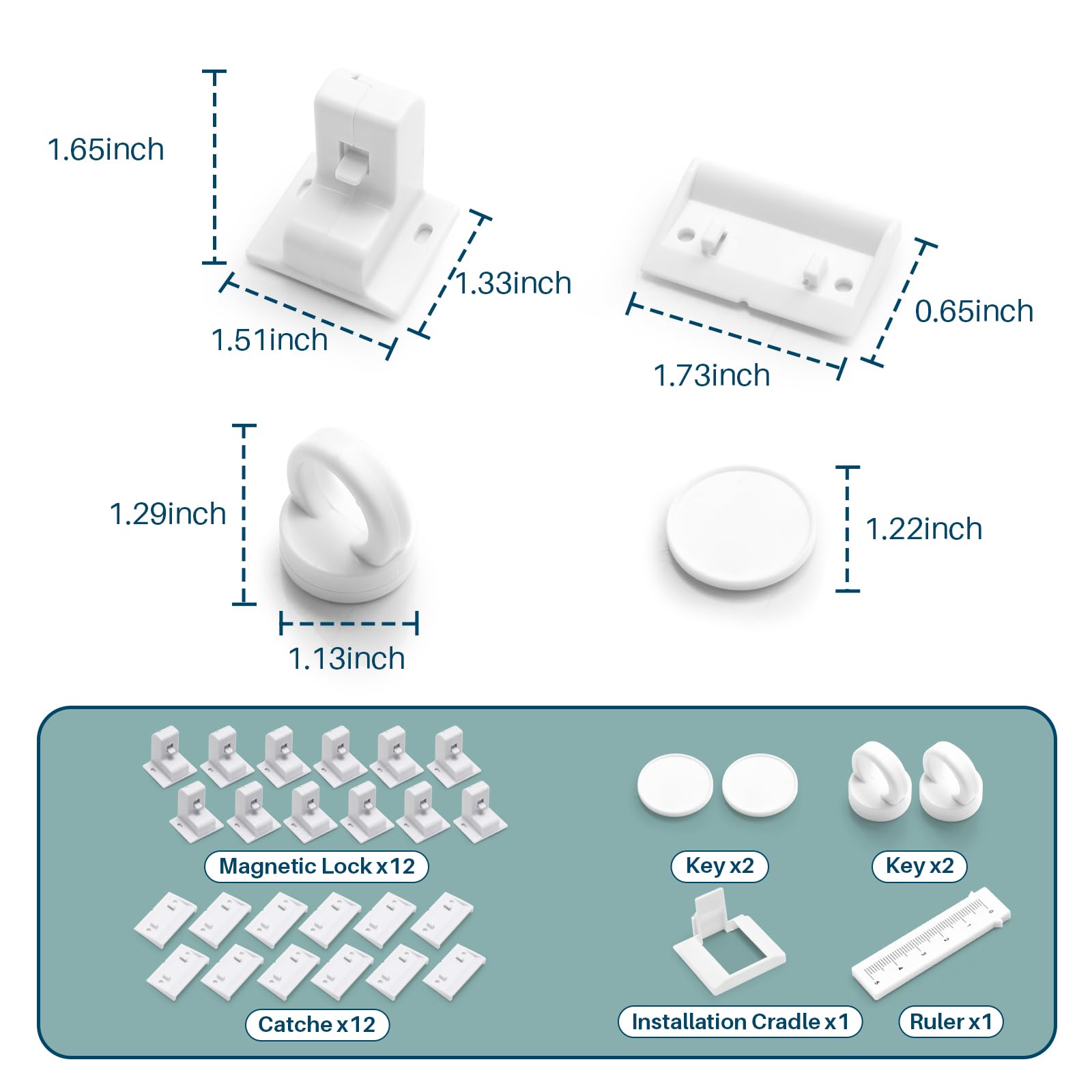 Inaya adhesive 3M mounting for quick, damage-free installation on cabinets.