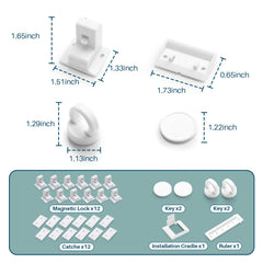 Inaya adhesive 3M mounting for quick, damage-free installation on cabinets.